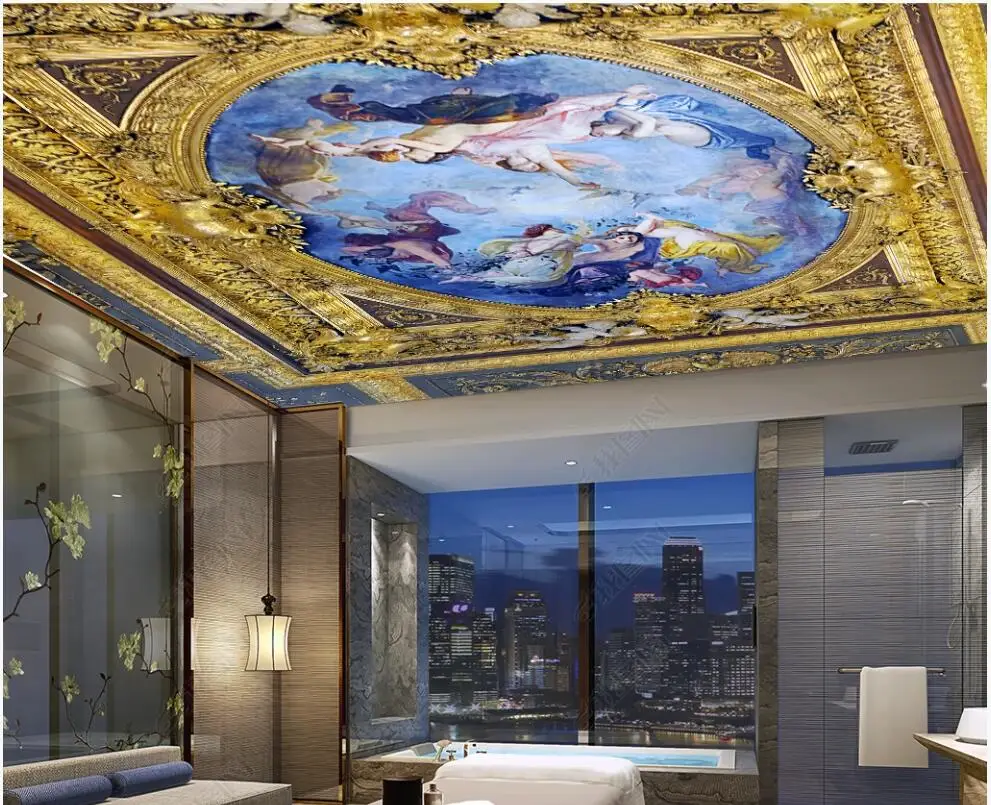 Custom photo 3d wallpaper ceiling mural European palace fairies and little angels 3d wall murals wallpaper in the living room
Custom photo 3d wallpaper ceiling mural European palace fairies and little angels 3d wall murals wallpaper in the living room