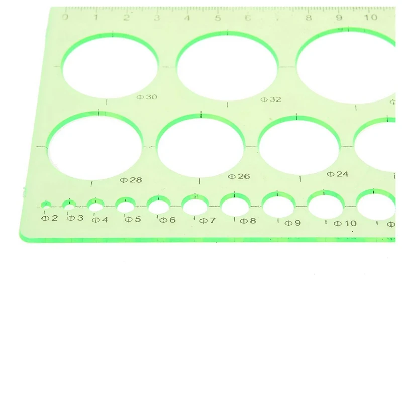 Green Plastic Students Rectangle Shape Drawing Circle Template Ruler & Circles Squares Hexagons Geometric Template Ruler 0-20cm
Green Plastic Students Rectangle Shape Drawing Circle Template Ruler & Circles Squares Hexagons Geometric Template Ruler 0-20cm