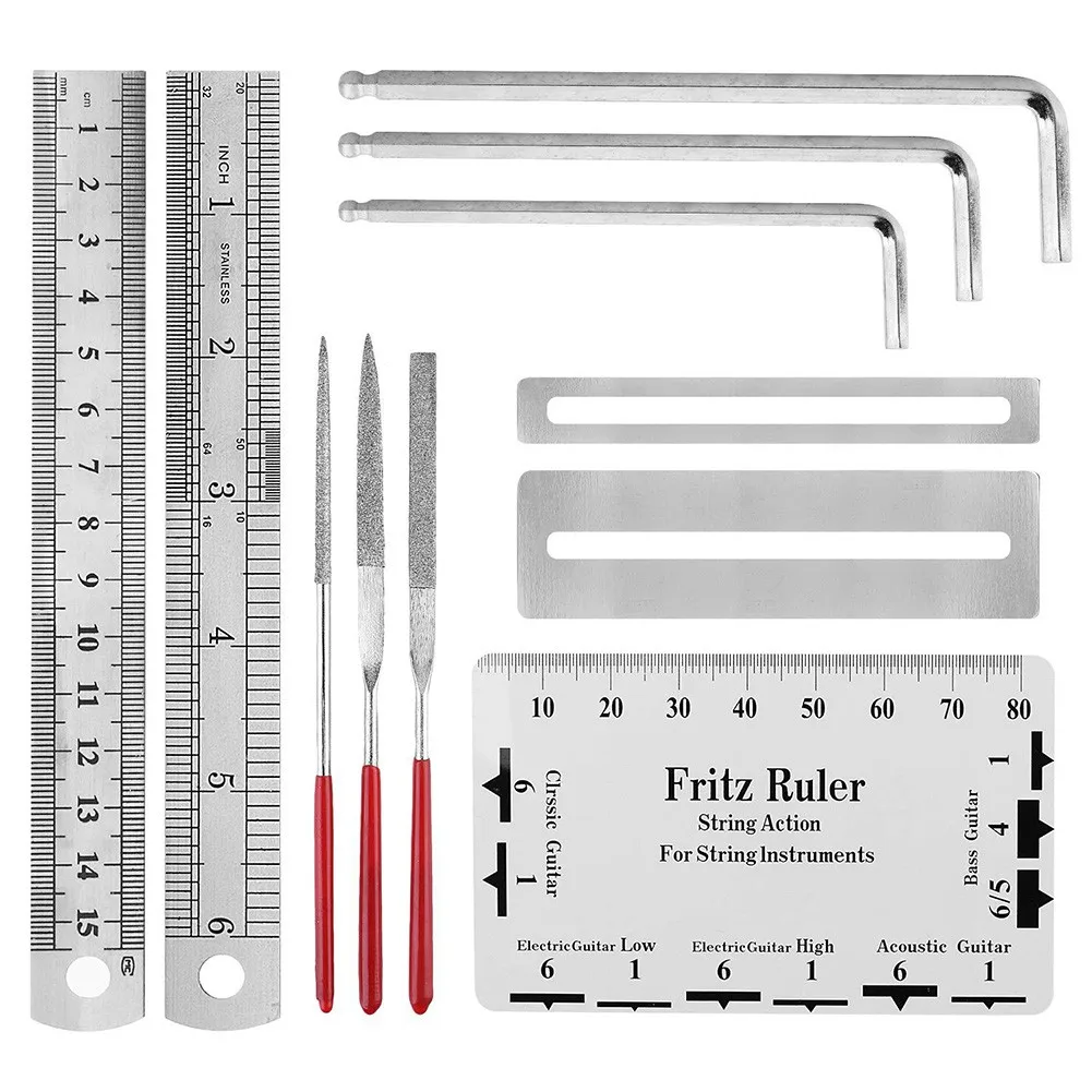 Professional Guitar Repair Tool Kit Guitar Care Maintenance Tools Full Set Cleaning Accessories String Action Ruler Gauge
Professional Guitar Repair Tool Kit Guitar Care Maintenance Tools Full Set Cleaning Accessories String Action Ruler Gauge