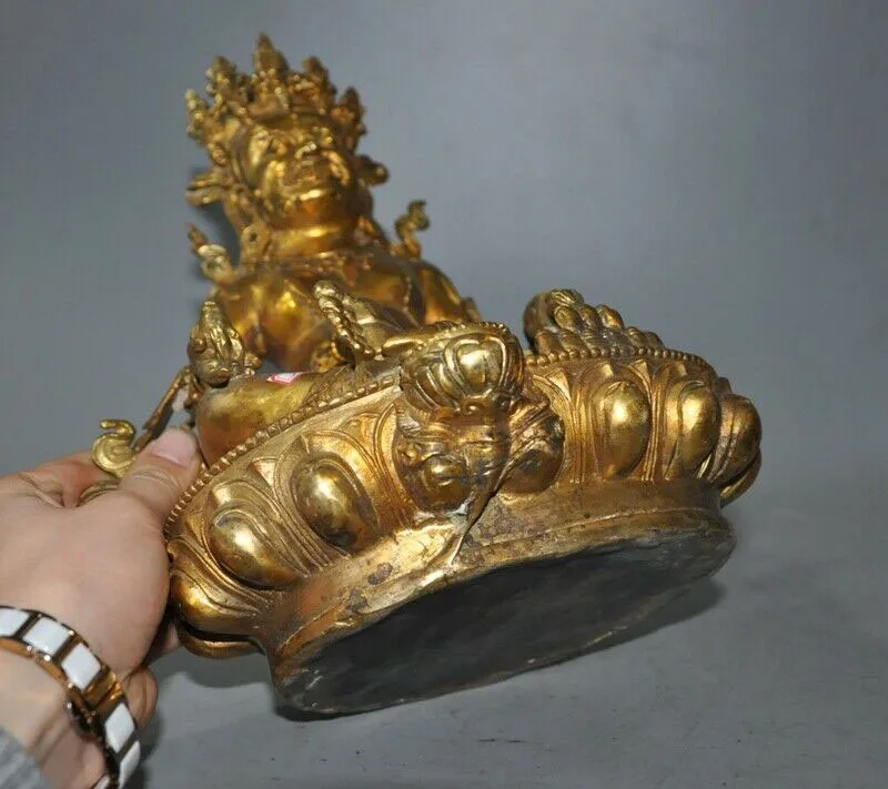 wedding decoration 12" Tibet Buddhism fane Bronze Copper Gild Yellow Jambhala King Buddha Statue
wedding decoration 12" Tibet Buddhism fane Bronze Copper Gild Yellow Jambhala King Buddha Statue