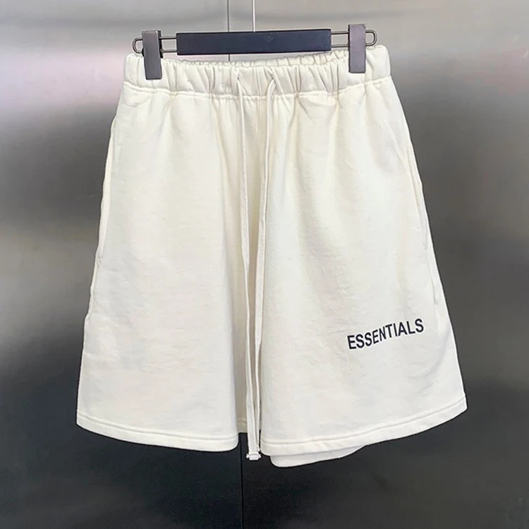 New ESSENTIALS Men's Casual Shorts 3M Reflective Letters Print Thicken Woman Shorts 100% Cotton Couple Loose Streetwear Shorts
New ESSENTIALS Men's Casual Shorts 3M Reflective Letters Print Thicken Woman Shorts 100% Cotton Couple Loose Streetwear Shorts