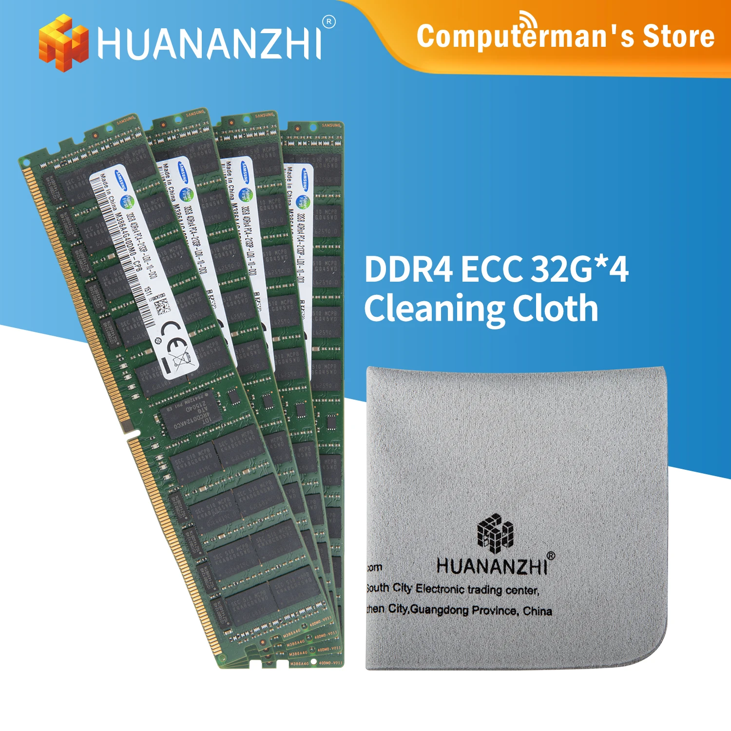 HUANANZHI Cleaning cloth with Samsung 32GB Memory Desktop DDR4 32G 2133MHZ REG ECC RAM combo kit
HUANANZHI Cleaning cloth with Samsung 32GB Memory Desktop DDR4 32G 2133MHZ REG ECC RAM combo kit