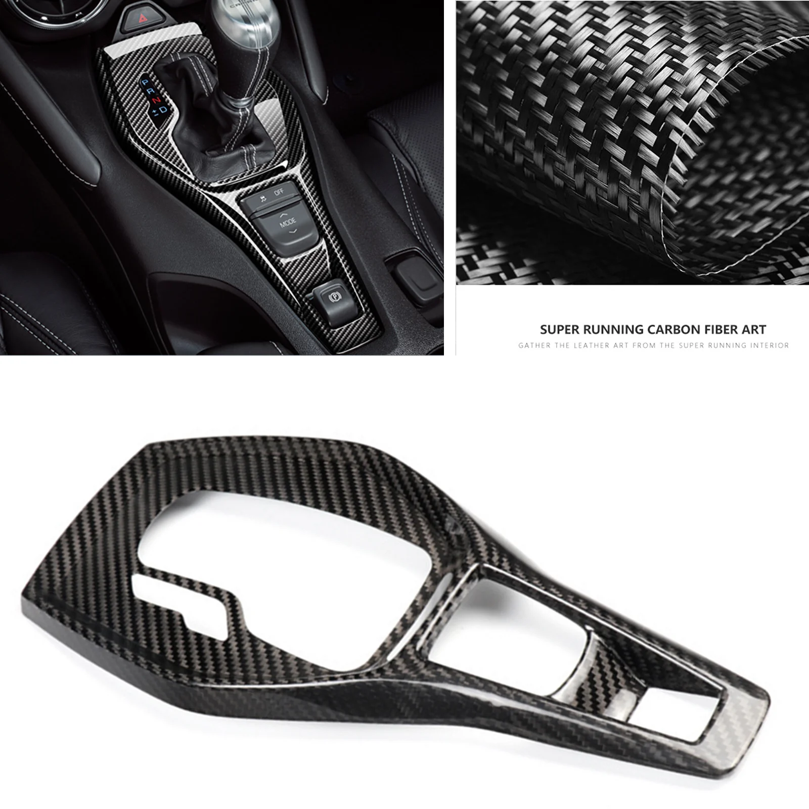 

Для Chevrolet Camaro 2016-2023 коробка переключения передач Ручка панель Крышка отделка Настоящее углеродное волокно Автомобильная центральная консоль панель полоса рамка ободок