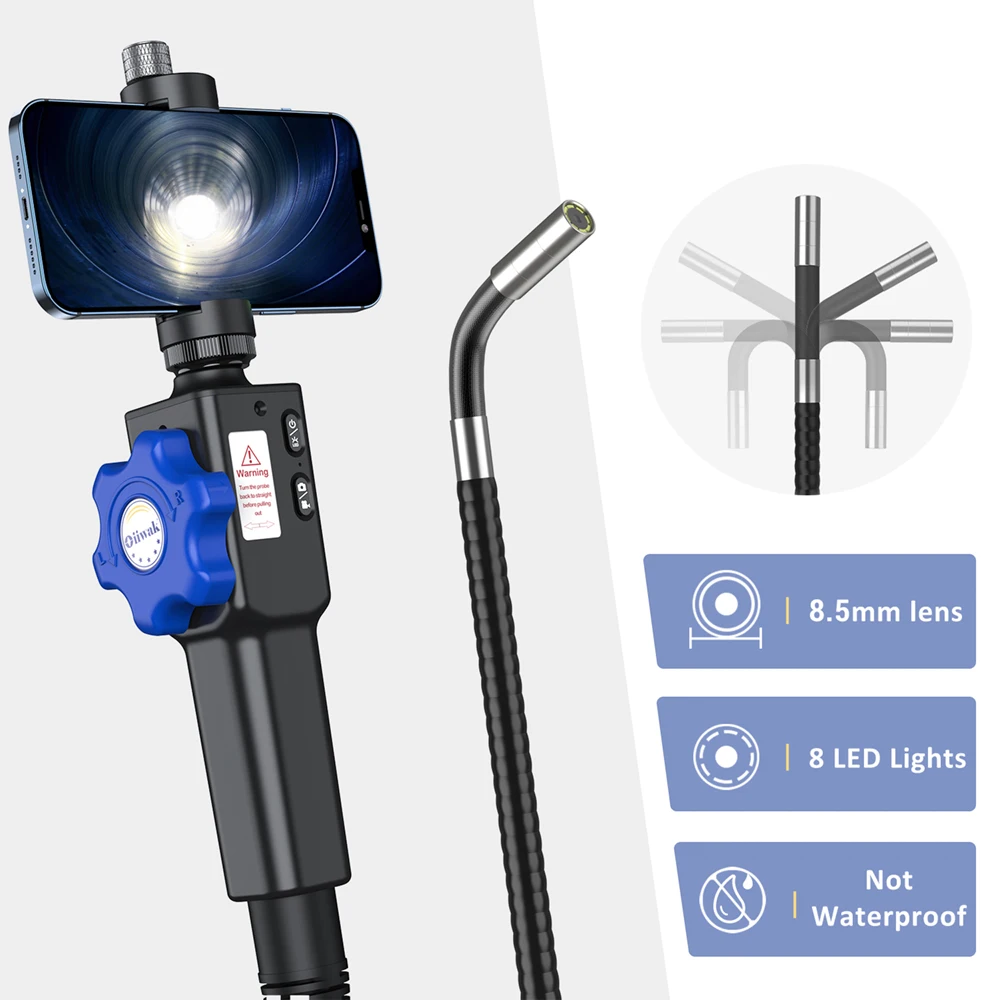 Oiiwak Articulating Endoscope Wireless Endoscope Car for iPhone Android Two Way 180° 1080P 8.5mm WiFi Snake Scope Probe 1M Cable
Oiiwak Articulating Endoscope Wireless Endoscope Car for iPhone Android Two Way 180° 1080P 8.5mm WiFi Snake Scope Probe 1M Cable