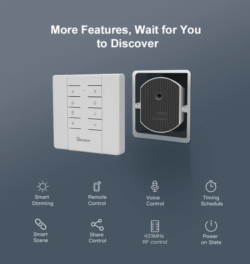 SONOFF D1 smart WiFi light LED dimmer switch Mini Switch APP remote control switch, works with Alexa Echo Google Home
SONOFF D1 smart WiFi light LED dimmer switch Mini Switch APP remote control switch, works with Alexa Echo Google Home