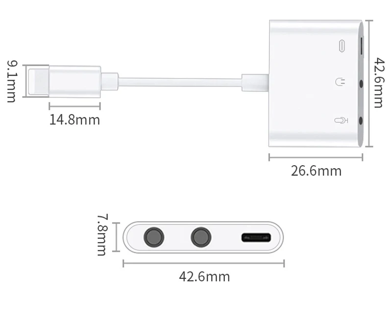 Live Converter Adapter for iphone 7 8 X XS 3 in 1 Live Streaming lightning OTG Adapter with double 3.5mm jack Lightning cable
Live Converter Adapter for iphone 7 8 X XS 3 in 1 Live Streaming lightning OTG Adapter with double 3.5mm jack Lightning cable