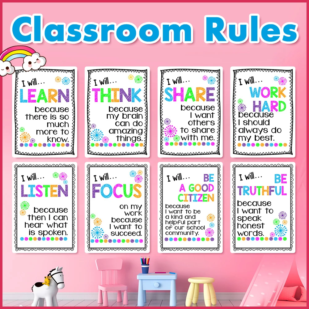 20Pcs A4 Plastic Card Classroom Rules Kindergarten Posters Decoration Early Education Classroom Wall Stickers School Poster
20Pcs A4 Plastic Card Classroom Rules Kindergarten Posters Decoration Early Education Classroom Wall Stickers School Poster