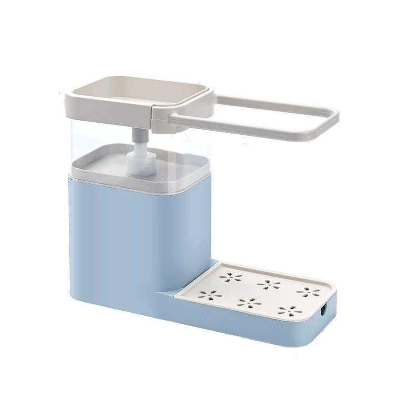 2 in 1 Soap Dispenser Dishwashing Liquid Press Outlet Box Dish Towel Sponge Storage Drain Rack Kitchen Bathroom Storage Gadgets
2 in 1 Soap Dispenser Dishwashing Liquid Press Outlet Box Dish Towel Sponge Storage Drain Rack Kitchen Bathroom Storage Gadgets