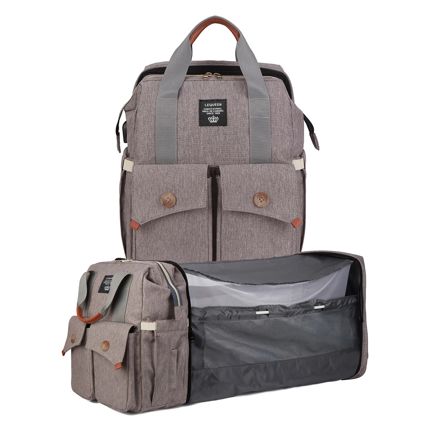 Многофункциональная водонепроницаемая сумка для подгузников Lequeen, портативный вместительный рюкзак для кровати, детская кроватка для смен...
Многофункциональная водонепроницаемая сумка для подгузников Lequeen, портативный вместительный рюкзак для кровати, детская кроватка для смен...