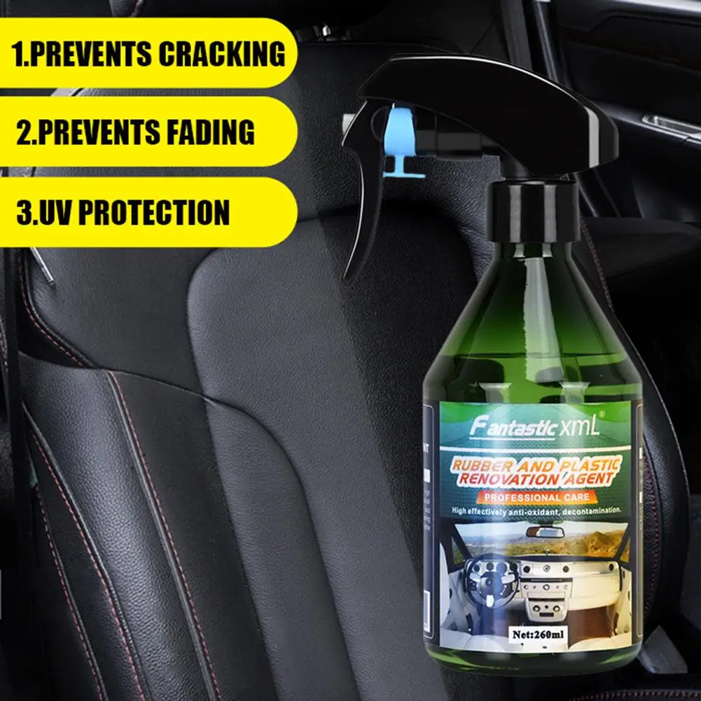 260ml Car Interior Rubber And Plastic Retreading Agent Auto Hydrophobic Polish Nano Coating Spray Scratch Repair Cleaning Agent
260ml Car Interior Rubber And Plastic Retreading Agent Auto Hydrophobic Polish Nano Coating Spray Scratch Repair Cleaning Agent