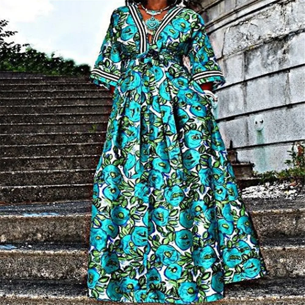 Spring Autumn New Fashion New Retro Long Skirt High Waist Pullover Green Cotton Print Plus Size European American Style Dress
Spring Autumn New Fashion New Retro Long Skirt High Waist Pullover Green Cotton Print Plus Size European American Style Dress