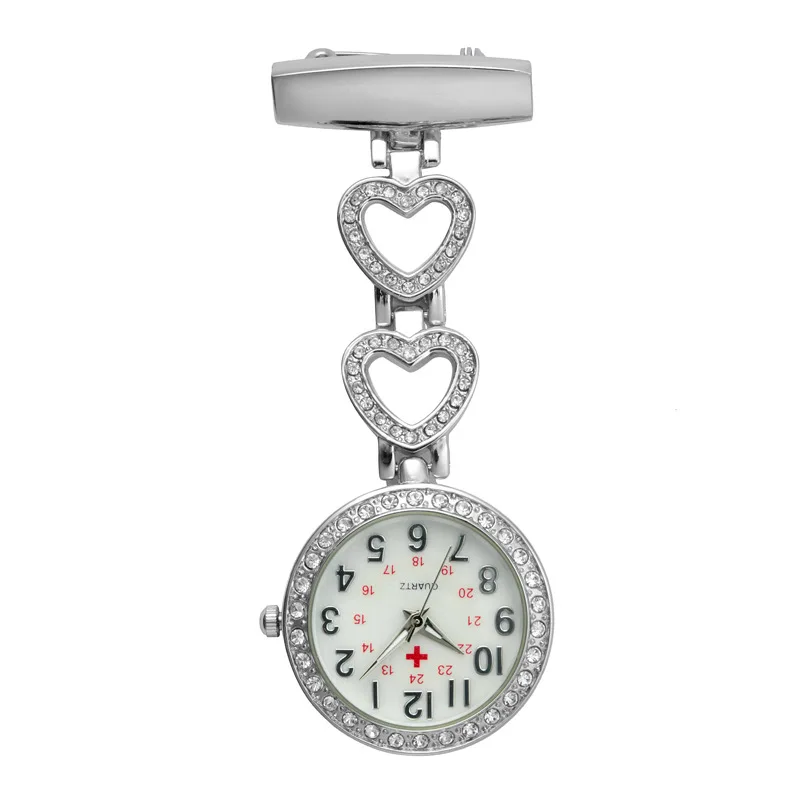 Модные подвесные кварцевые часы для медсестер женские карманные с клипсой