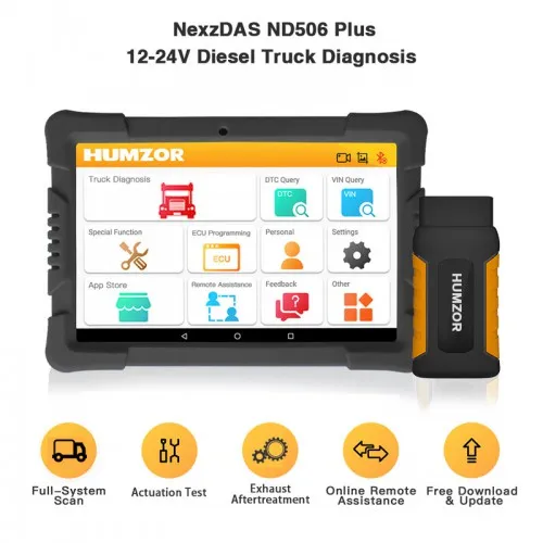Humzor NexzDAS ND506 Plus Full Version 10 Inch Tablet for 12V-24V Diesel Commercial Vehicles Diagnostic Tool with 10 Converters
Humzor NexzDAS ND506 Plus Full Version 10 Inch Tablet for 12V-24V Diesel Commercial Vehicles Diagnostic Tool with 10 Converters