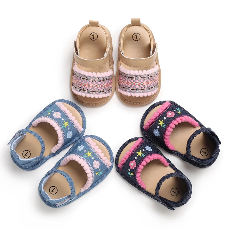 Summer Baby Girl Cute Flower Print Embroidered Sandal Soft Soled Comfortable Flat Shoes 0-18 Months Baby Baby Walking Shoes
Summer Baby Girl Cute Flower Print Embroidered Sandal Soft Soled Comfortable Flat Shoes 0-18 Months Baby Baby Walking Shoes