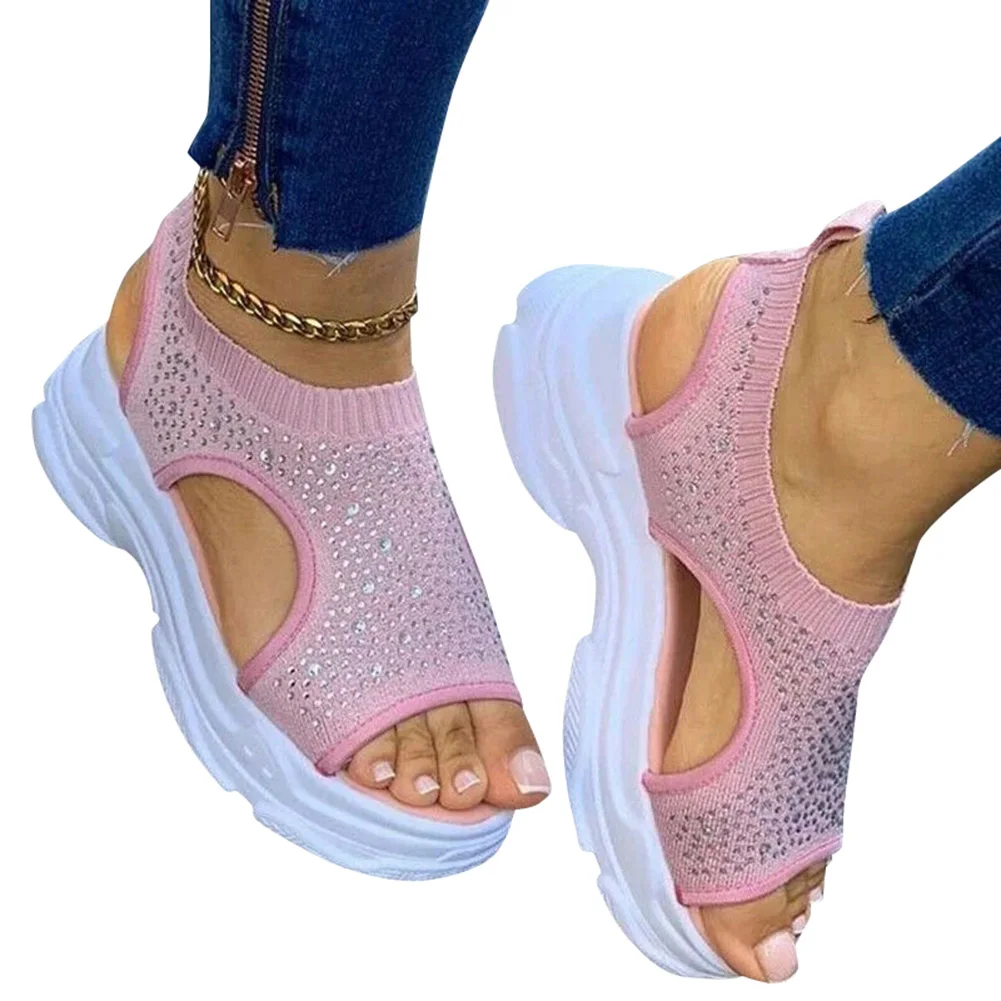 Women Open Toe Sandals Ladies Summer Platform Thick Heel Shoes Anti-slip for Summer d88
Women Open Toe Sandals Ladies Summer Platform Thick Heel Shoes Anti-slip for Summer d88