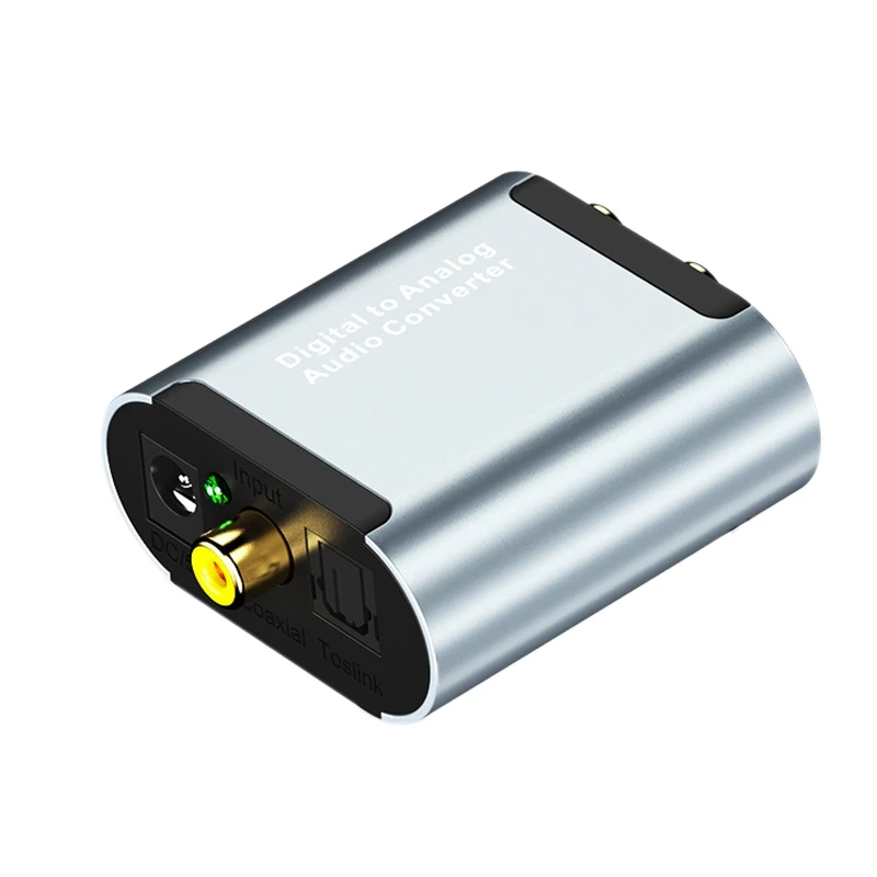 Digital Fiber Coaxial to Analog Audio Line Converter with 3.5mm Audio HD Decoder
Digital Fiber Coaxial to Analog Audio Line Converter with 3.5mm Audio HD Decoder