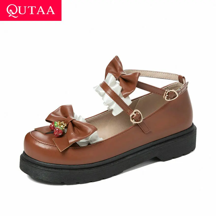 Женские туфли с бантом QUTAA, черные туфли-лодочки из искусственной кожи, на платформе, с пряжкой, на квадратном каблуке, размеры 34-43, для весны ...
Женские туфли с бантом QUTAA, черные туфли-лодочки из искусственной кожи, на платформе, с пряжкой, на квадратном каблуке, размеры 34-43, для весны ...