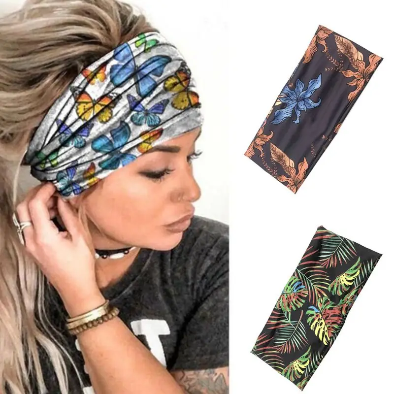 Women Yoga Sport Wide Headband Boho Colorful Butterfly Leaves Print Head Wrap Milk Fiber Workout Absorbent Sweat Turban
Women Yoga Sport Wide Headband Boho Colorful Butterfly Leaves Print Head Wrap Milk Fiber Workout Absorbent Sweat Turban