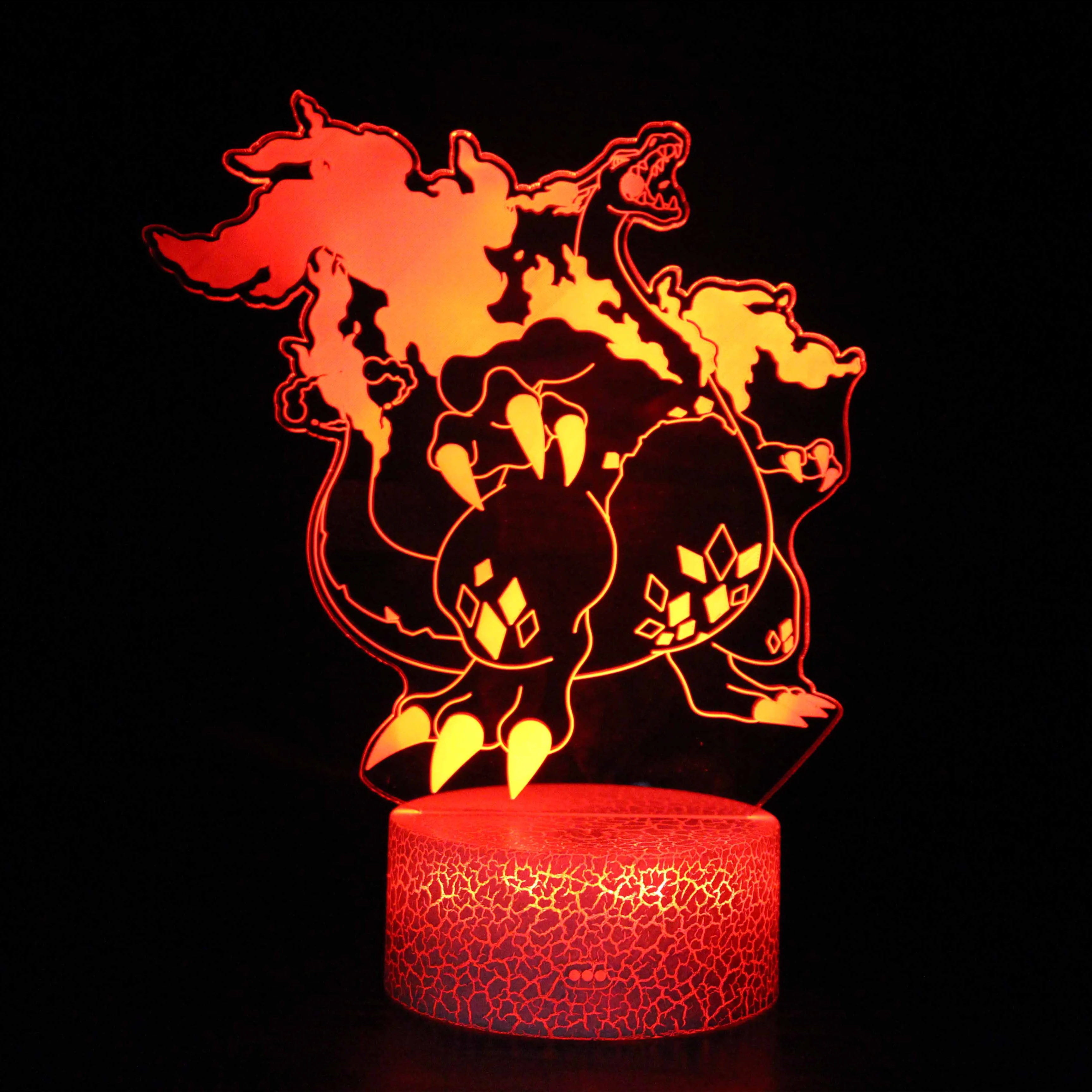 Takara Tomy Покемон Dynamax Чаризард 3D Led аниме лампа Звездная ночь lampara Цвет Изменение для