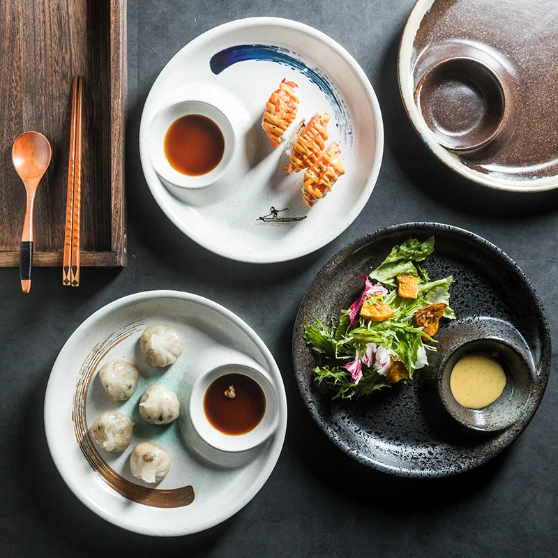 10-inch Japanese style hand-painted ceramic plate creative jiaozi plate French fries plate household round dishes Western dishes
10-inch Japanese style hand-painted ceramic plate creative jiaozi plate French fries plate household round dishes Western dishes