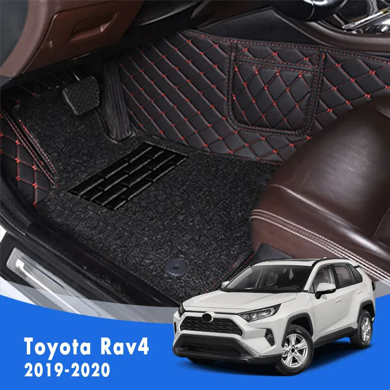Двухслойные коврики с проволочной петлей автомобильные для Toyota Rav4 Rav 4 XA50 50 2019 2020