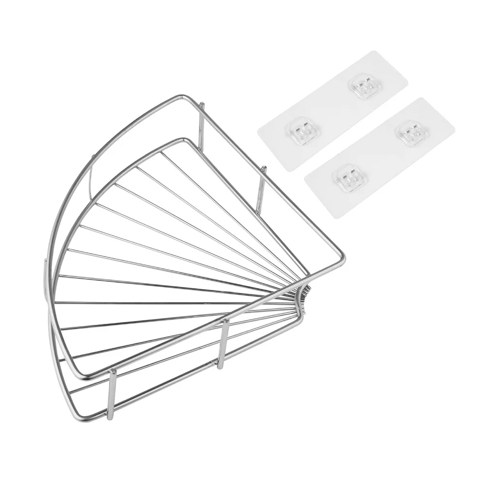 2pcs Drilling Adhesive Corner Shelf Wall Mounted Stainless Steel Caddy Storage Rack Organizer
2pcs Drilling Adhesive Corner Shelf Wall Mounted Stainless Steel Caddy Storage Rack Organizer