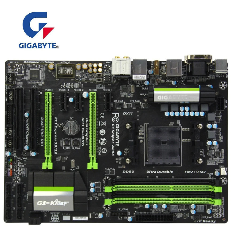 Материнская плата для GIGABYTE GA g1.снайпера A88X разъем FM2 + FM2b AMD A88 оригинальная б/у