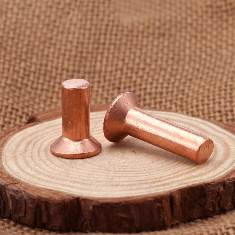 Copper percussion countersunk head rivets Flat head solid rivets Flat cone head copper rivets M6 M8
Copper percussion countersunk head rivets Flat head solid rivets Flat cone head copper rivets M6 M8