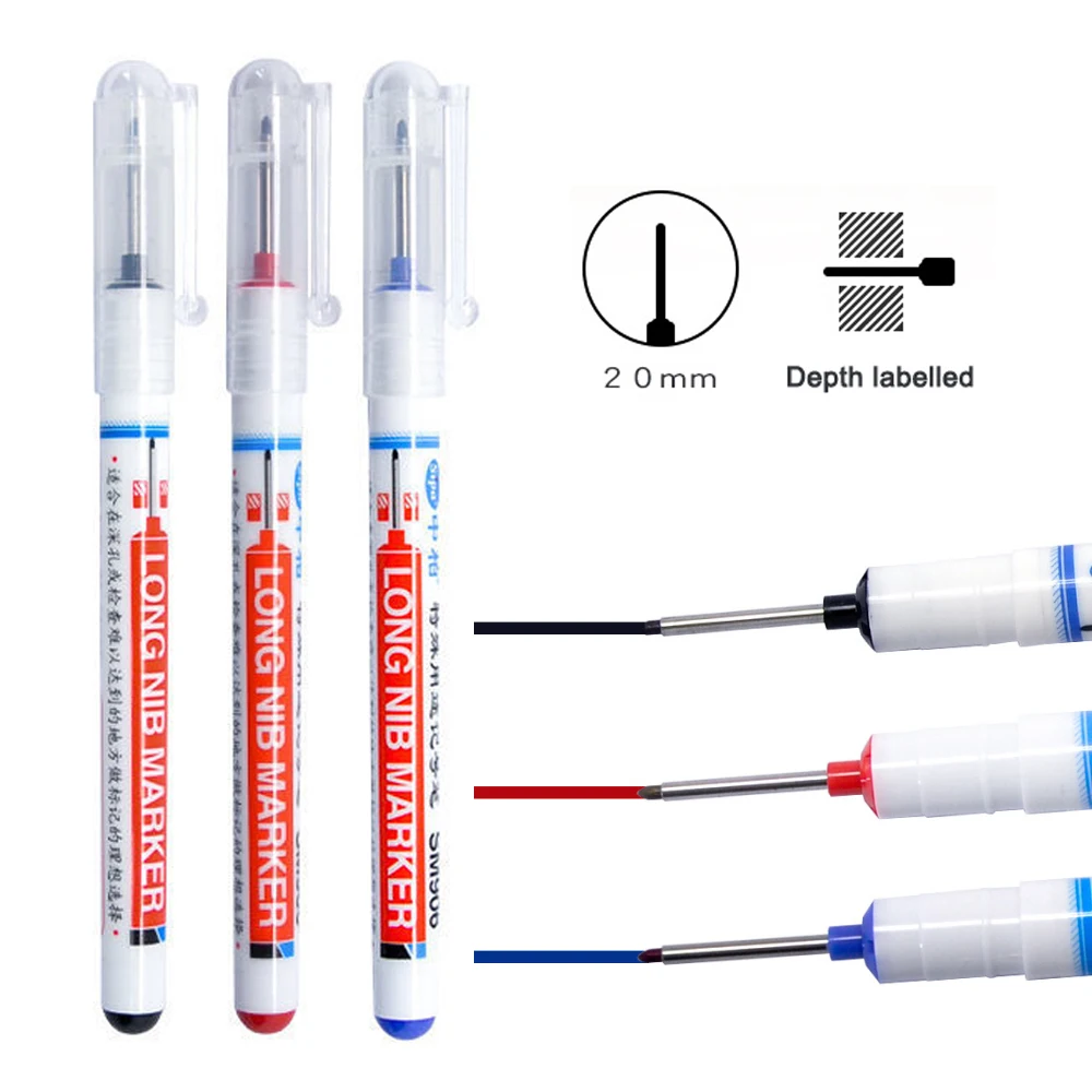1Pcs Long Head Markers Bathroom Woodworking Decoration Multi-purpose Deep Hole Marker Pens Pen Red/Black/Blue Ink PUO88
1Pcs Long Head Markers Bathroom Woodworking Decoration Multi-purpose Deep Hole Marker Pens Pen Red/Black/Blue Ink PUO88