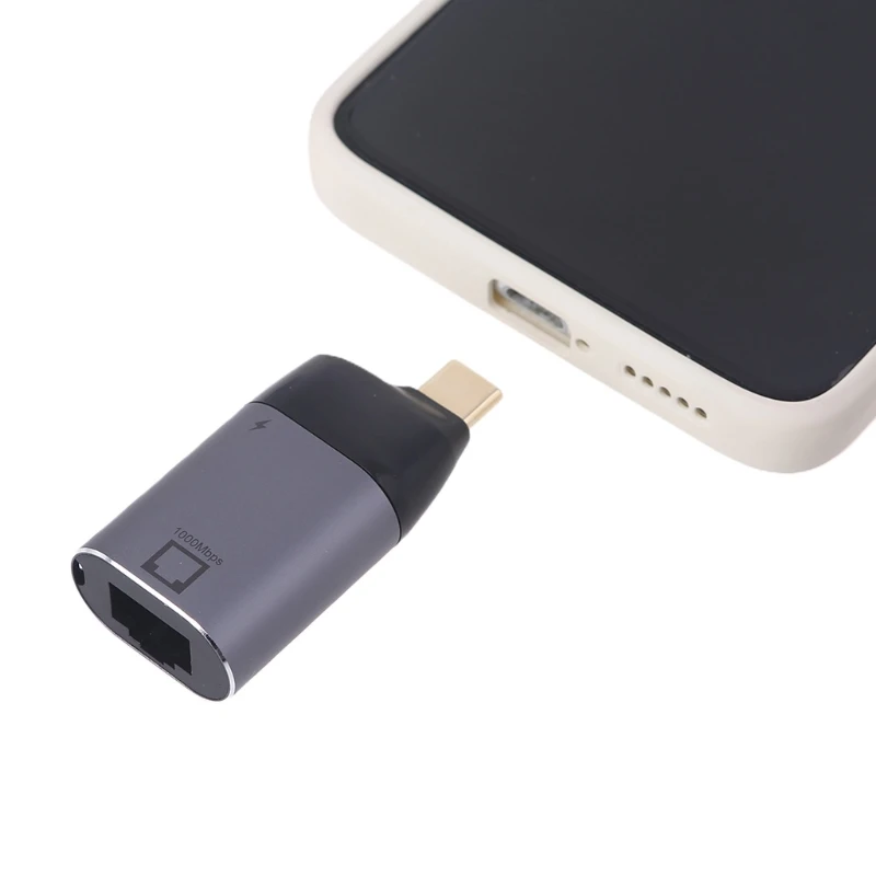 Высокоэффективный адаптер B03F для сетевой локальной сети RJ45/Type-C с зарядным портом