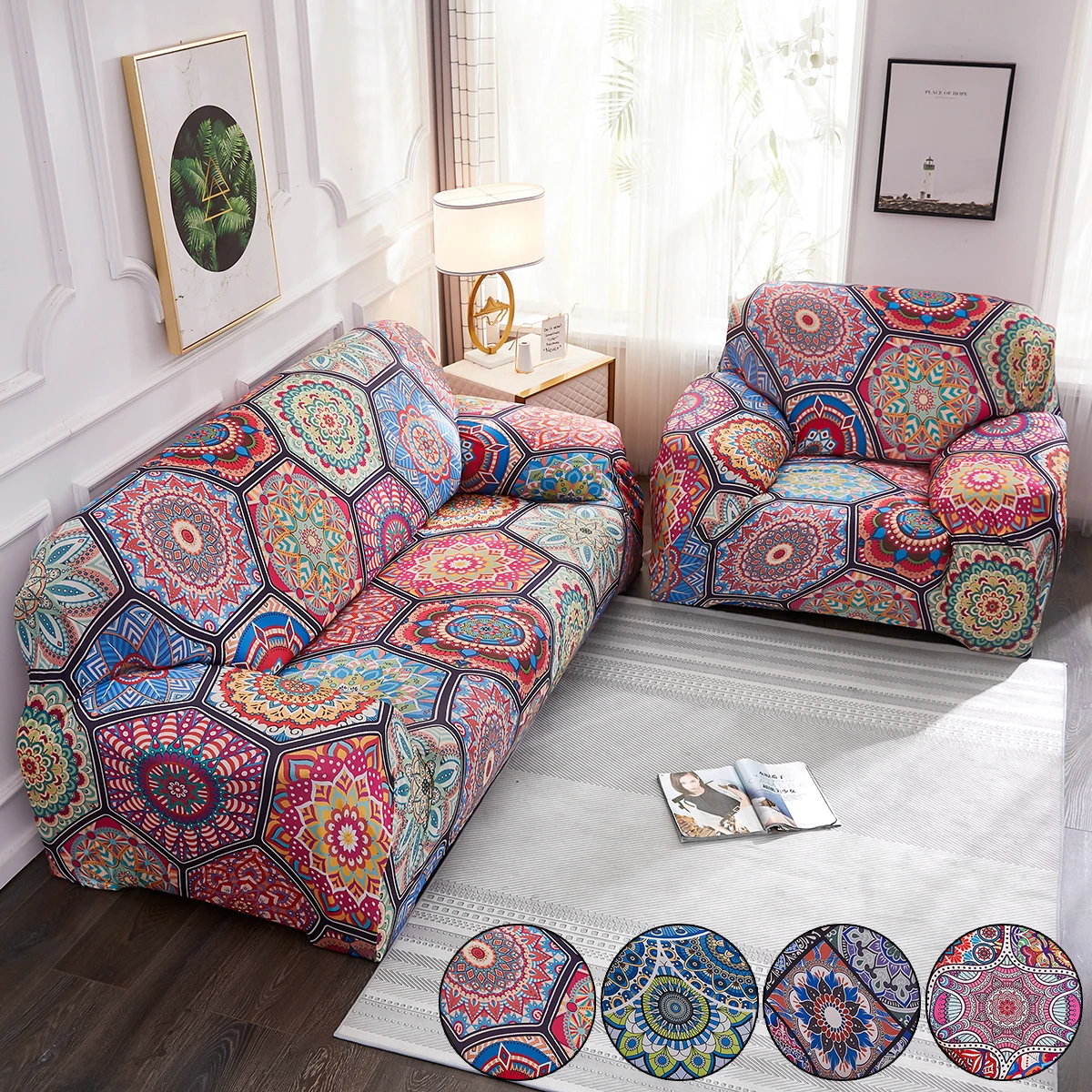 Vintage Sofa Cover Elastic Stretch Seat Slipcover Polyester Spandex Print Bohemian Furniture Cover Living Room 1/2/3/4-Seater
Vintage Sofa Cover Elastic Stretch Seat Slipcover Polyester Spandex Print Bohemian Furniture Cover Living Room 1/2/3/4-Seater