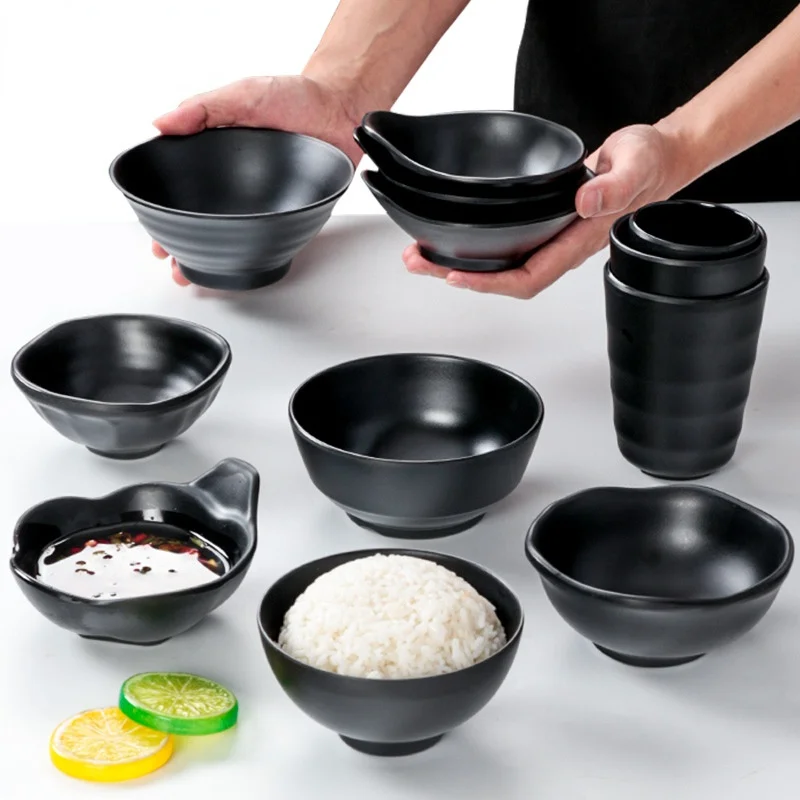 Melamine Noodle Bowl Black Imitation Porcelain Soup Bowl Sauce Relish Rice Bowl spices Seasoning dish Hot Pot Tableware 
Melamine Noodle Bowl Black Imitation Porcelain Soup Bowl Sauce Relish Rice Bowl spices Seasoning dish Hot Pot Tableware