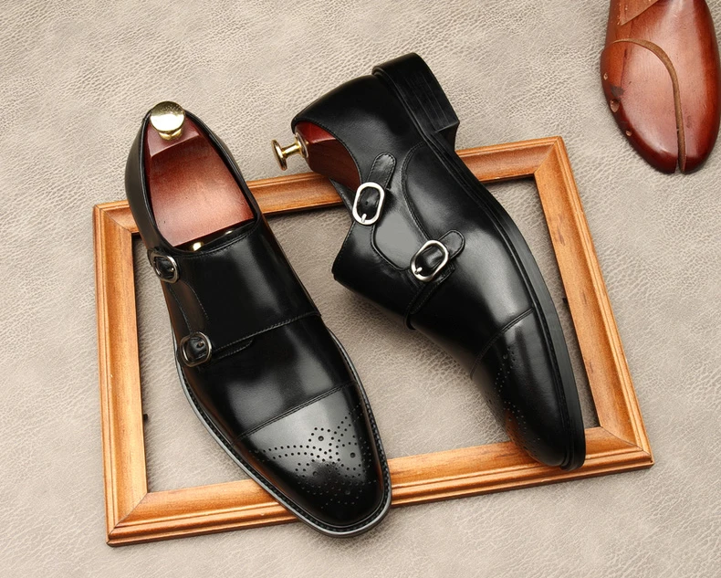 Autumn Stylish Men Loafers Italian Genuine Leather Black High Quality Square Head Monk Strap Men's Dress Shoes Wedding Party
Autumn Stylish Men Loafers Italian Genuine Leather Black High Quality Square Head Monk Strap Men's Dress Shoes Wedding Party