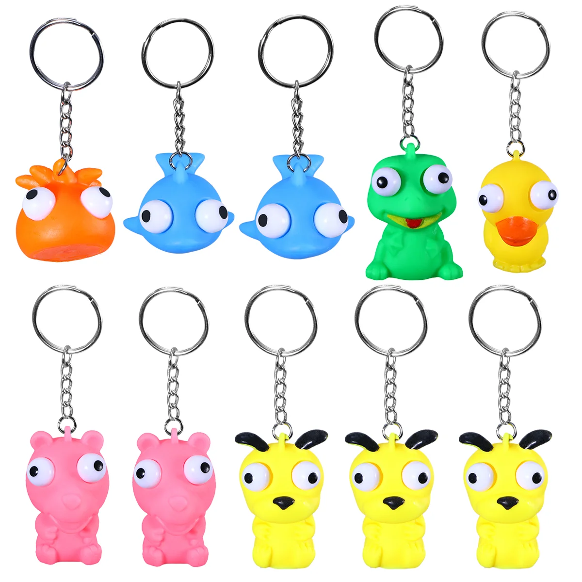 10pcs Squeezing Toys Keychain Raised Eyes Doll Creative Vent Toys Stress Relief 
10pcs Squeezing Toys Keychain Raised Eyes Doll Creative Vent Toys Stress Relief