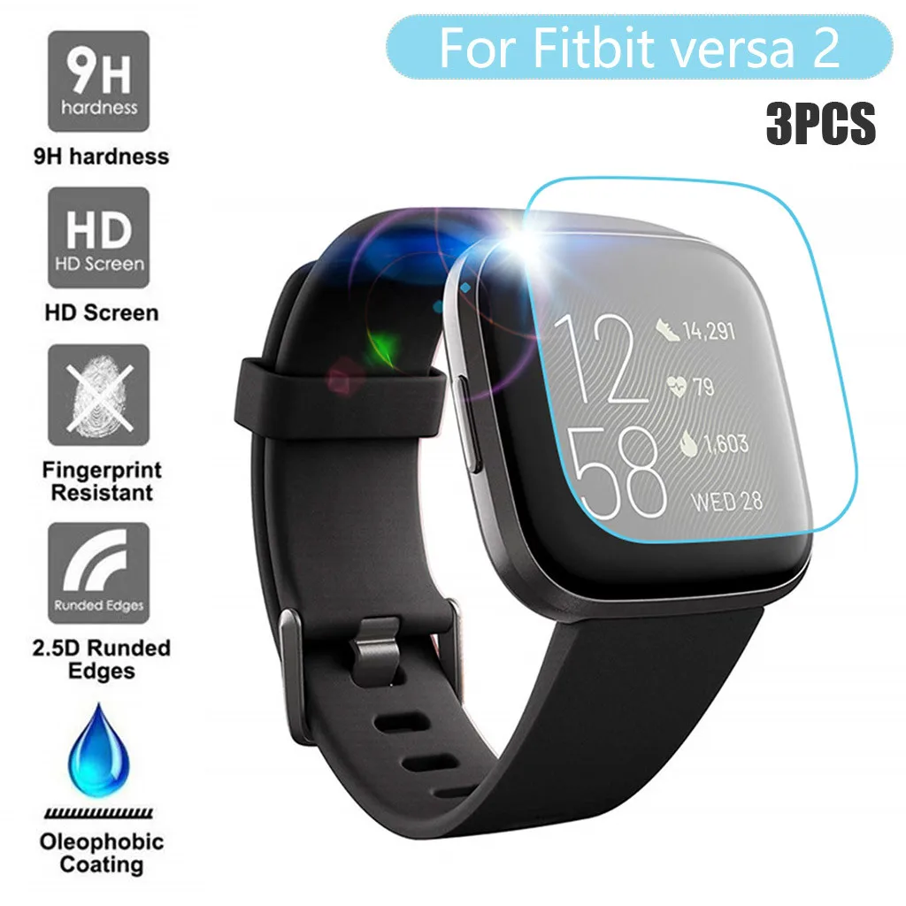 3 Piece Fitbit Versa 2 Smart Watch Against-shatter Tempered Film Clear Film Tempered Glass Screen Protector for Fitbit versa 2
3 Piece Fitbit Versa 2 Smart Watch Against-shatter Tempered Film Clear Film Tempered Glass Screen Protector for Fitbit versa 2