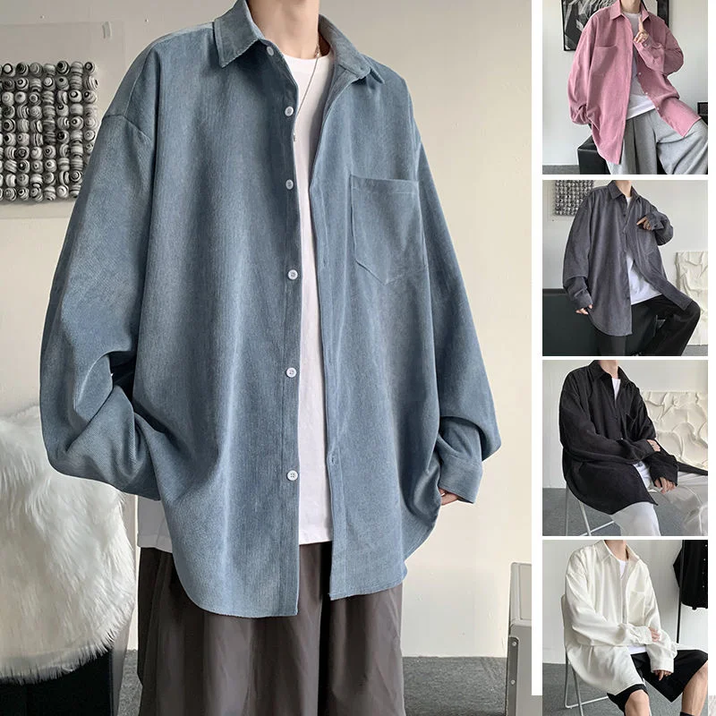 PR Long Sleeve Shirt Men's Loose Solid Color Casual Shirt Woman Fashion Korean Streetwear Tops Clothing
PR Long Sleeve Shirt Men's Loose Solid Color Casual Shirt Woman Fashion Korean Streetwear Tops Clothing