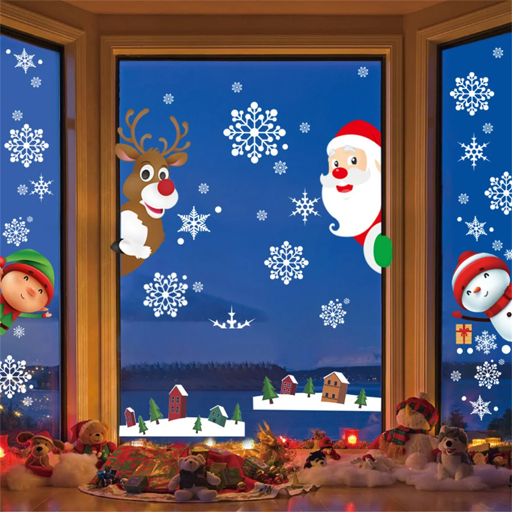 Merry Christmas Film Non-Adhesive For Home Christmas Decoration New Year Windows Santa Claus Elk Glass Window Sticker
Merry Christmas Film Non-Adhesive For Home Christmas Decoration New Year Windows Santa Claus Elk Glass Window Sticker