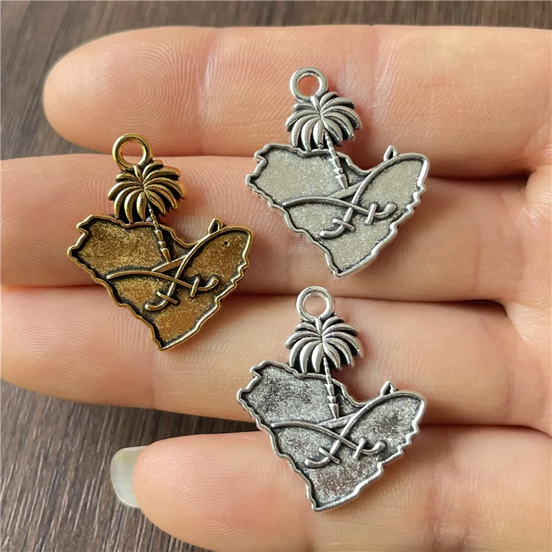 JunKang 10pcs Metal Alloy Africa Map Coconut Tree Pendant DIY Making Bangle Necklace Connection Piece Wholesale Jewelry
JunKang 10pcs Metal Alloy Africa Map Coconut Tree Pendant DIY Making Bangle Necklace Connection Piece Wholesale Jewelry