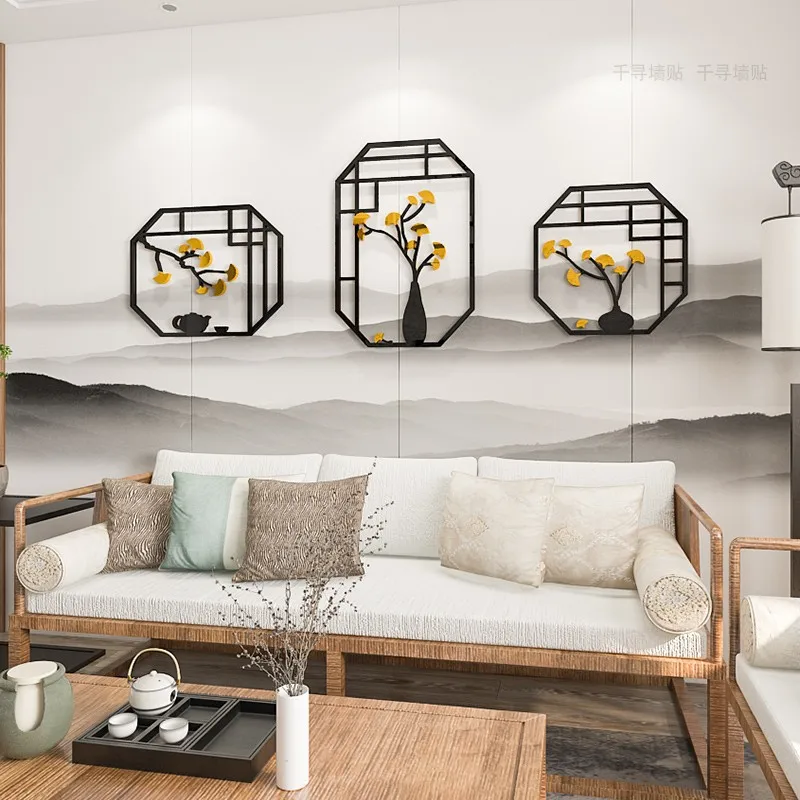 Chinese Room Wall Decoration Ginkgo Biloba Simulation Teapot Vase Hanging Ornaments Iron Backdrop Display Vintage Home Decor 
Chinese Room Wall Decoration Ginkgo Biloba Simulation Teapot Vase Hanging Ornaments Iron Backdrop Display Vintage Home Decor