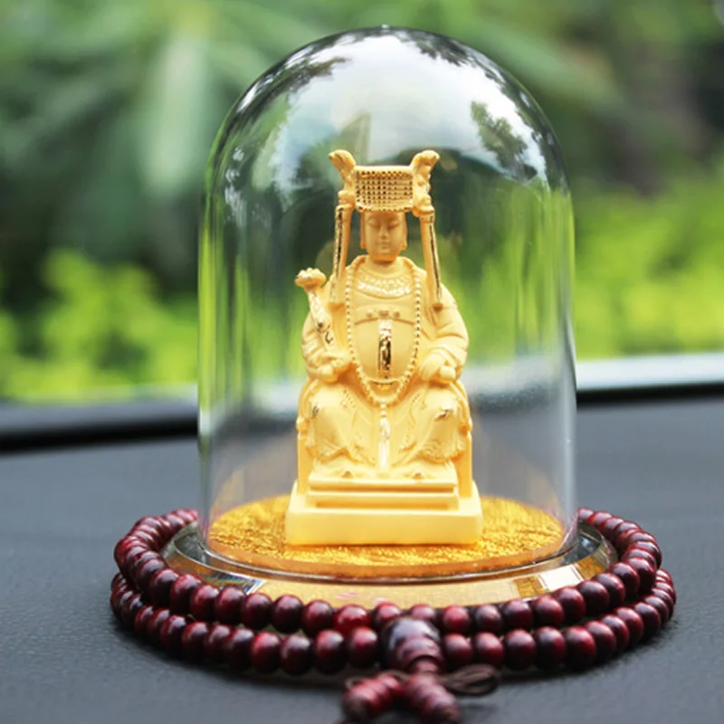 Buddhism Thailand Southeast Asia HOME CAR Patron saint Automobile ornaments golden Sea goddess Mazu Buddha statue
Buddhism Thailand Southeast Asia HOME CAR Patron saint Automobile ornaments golden Sea goddess Mazu Buddha statue