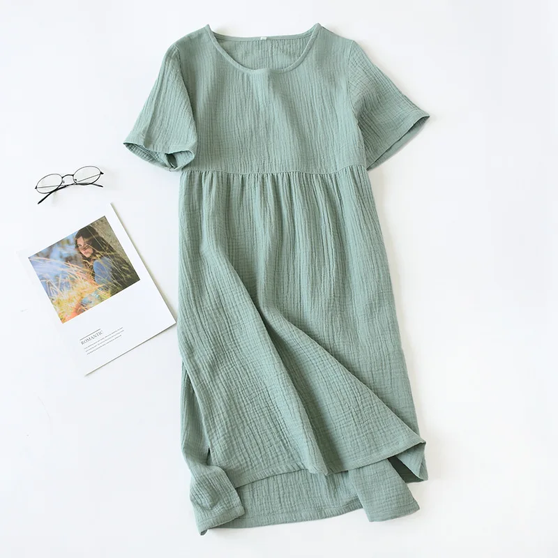 Comfort Cotton Night Dress Women Lingerie Nightgown Female Gauze Night Gown Ladies Solid Dress Sleepwear Loose Homewear Dress
Comfort Cotton Night Dress Women Lingerie Nightgown Female Gauze Night Gown Ladies Solid Dress Sleepwear Loose Homewear Dress