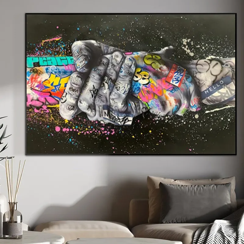 Graffiti Abstract Painting Street Couple Hand Canvas Painting Print Poster and Print Home Bedroom Wall Decoration
Graffiti Abstract Painting Street Couple Hand Canvas Painting Print Poster and Print Home Bedroom Wall Decoration