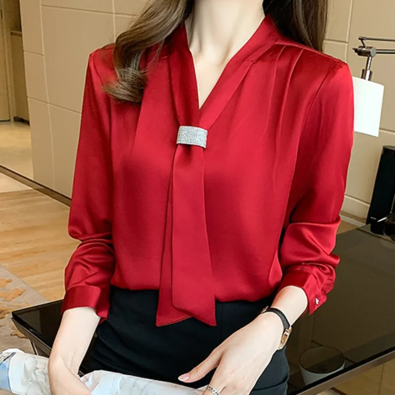 Korean Women Shirts Chiffon Blouses for Women Long Sleeve Shirts Tops Woman Ribbon Blouse Tops Fashion Woman Bow Tie Shirt XXL 
Korean Women Shirts Chiffon Blouses for Women Long Sleeve Shirts Tops Woman Ribbon Blouse Tops Fashion Woman Bow Tie Shirt XXL