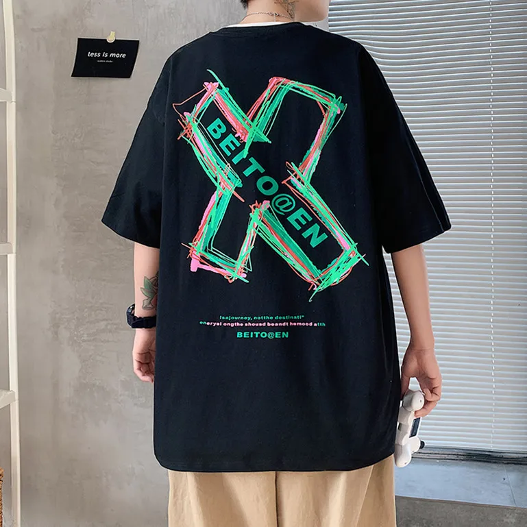 Trendy Short-Sleeved T-shirt Men's Ins European and American New Fashion Brand National Fashion Couple Summer
Trendy Short-Sleeved T-shirt Men's Ins European and American New Fashion Brand National Fashion Couple Summer