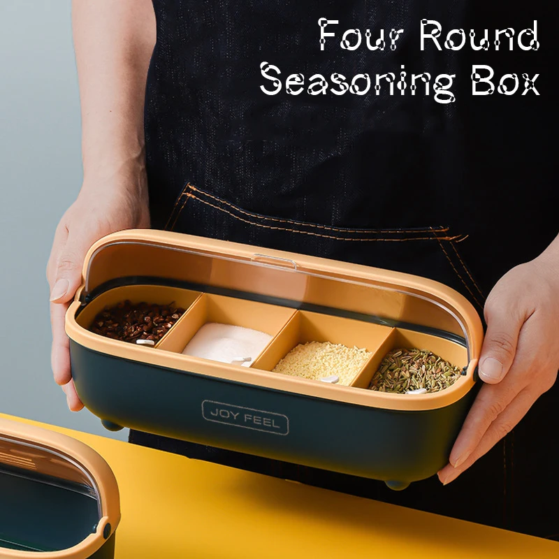 Seasoning box multifunctional kitchen supplies household condiment storage box with spoon
Seasoning box multifunctional kitchen supplies household condiment storage box with spoon