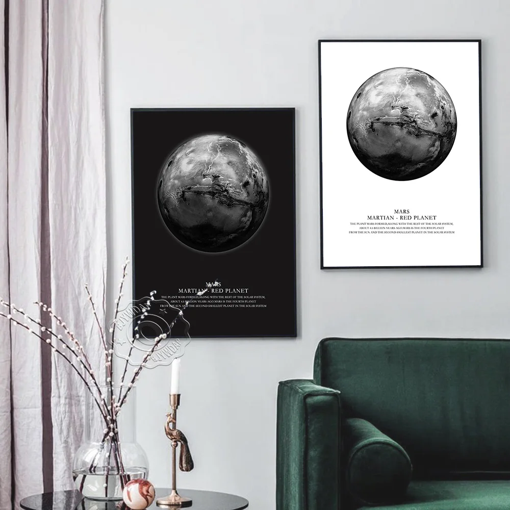 Mars Planet Black White Poster, Scientist Galaxy Space Stars Wall Art Canvas Painting, Nordic Poster Boys Home Kids Room Decor
Mars Planet Black White Poster, Scientist Galaxy Space Stars Wall Art Canvas Painting, Nordic Poster Boys Home Kids Room Decor