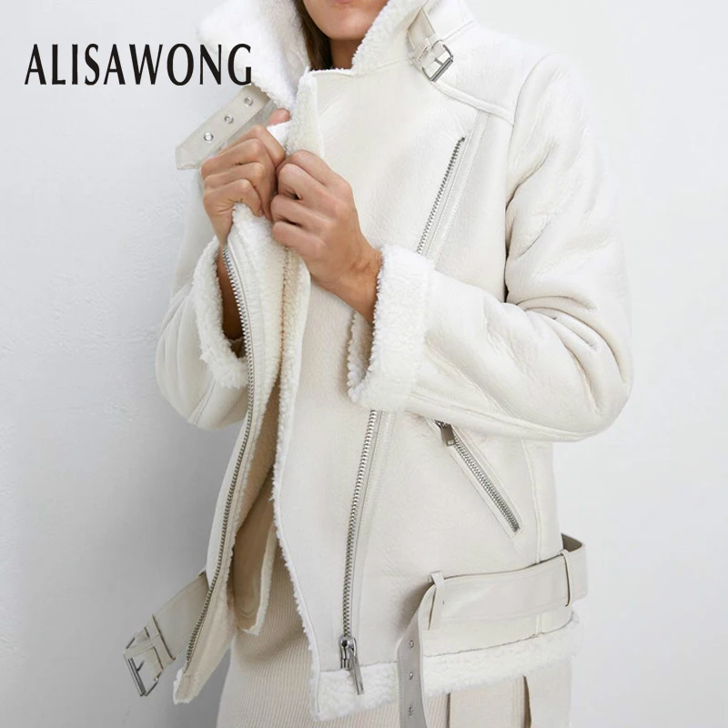 Autumn Winter Women Leather Jacket New Ladies Faux Leather Outerwear Warm Lambs Wool Fur Collar Biker Moto Jacket Thick Coats
Autumn Winter Women Leather Jacket New Ladies Faux Leather Outerwear Warm Lambs Wool Fur Collar Biker Moto Jacket Thick Coats