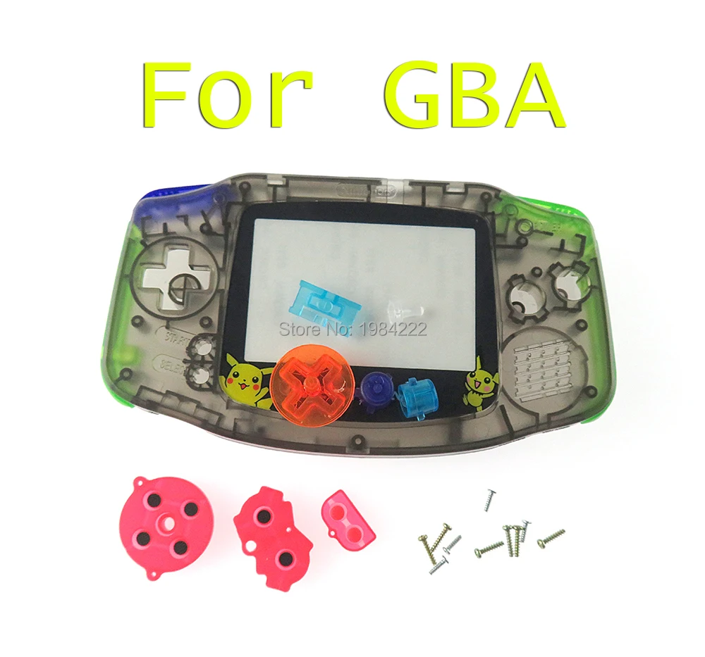 

6 комплектов для Game Boy Advance Игровая приставка GBA мечта полный комплект корпуса КОРПУСА цветные резиновые прокладки Кнопка экрана объектива в...