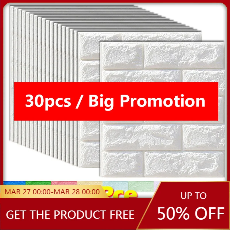 10/15/30Pcs Self-Adhesive 3D Brick Sticker DIY Waterproof Foam Wallpaper Kids Room Kitchen Roof Ceiling Background Wall Decals
10/15/30Pcs Self-Adhesive 3D Brick Sticker DIY Waterproof Foam Wallpaper Kids Room Kitchen Roof Ceiling Background Wall Decals