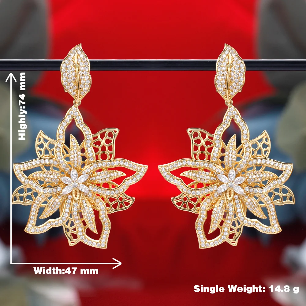 Newly Fashion Women Earrings Cubic Zirconia High Quality Elegant Bridal Earring Jewelry For Wedding Party Birthday Gift
Newly Fashion Women Earrings Cubic Zirconia High Quality Elegant Bridal Earring Jewelry For Wedding Party Birthday Gift